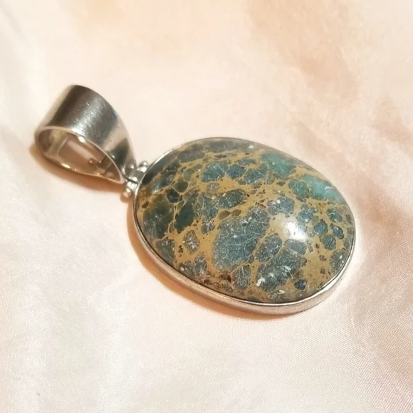 ALUMA Ocean Jasper Sterling Enhancer Pendant - Picture 2 of 8